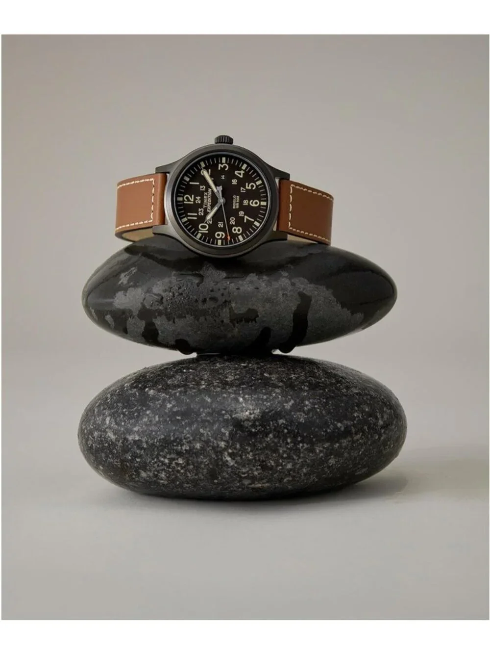 Men Black Brown Durable Comfortable Strap Analog Expedition Scout Luminous Watch